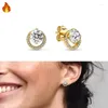 Stud Earrings Original Women's 925 Silver Shining Star Light Feather Flying Luxury Fashion DIY Charm Jewelry