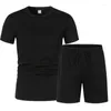 Survêtements pour hommes T-shirt à manches courtes pour femmes Costume Séchage rapide Sports Plus Shorts Fitness Shopping Compétition Entraînement Sportswear