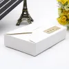 200 X White/Kraft Paper Christmas Biscuit Box DIY Gifts Display Boxes Handmade Pastry Packaging Boxes 19.5x12.5x4cm BJ