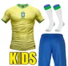 2022 maglia da calcio Camiseta de futbol PAQUETA NERES COUTINHO maglia da calcio JESUS MARCELO PELE CASEMIRO 22 23BrAZiLs Brasil maillots calcio uomo bambino SET uniformi