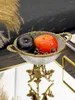 Pratos decoração de flores alta arte cesta de frutas mesa de café enfeites de luxo