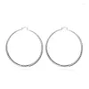 Boucles d'oreilles pendantes classiques rétro pour femmes, en argent Sterling 925, Surface de particules 71mm, bijoux de fête de mariage à la mode