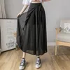 Damesbroeken chiffon broek lente zomer losse casual geplooide broek Koreaanse mode effen kleur rok kleding joggingbroek