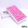 Decorative Flowers 50pcs DIY Soap Rose Heads Holding Forever 5cm Artificial Flower Wedding Bouquet Home Decorate Simulation Valentines Gift