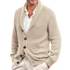 Pulls pour hommes Mode Automne Hiver À Manches Longues Col Châle Pull En Tricot Cardigan Veste Chaud Tricots Pulls Pour Hommes