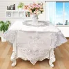 Table Cloth Square 100cm European Center Embroidered Hollow Tablecloth Air Conditioning Washing Machine Furniture Dust Cover