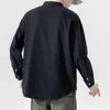 メンズカジュアルシャツ衣料シャツ男性1 PCチェストクラシックコート快適なコットンブレンドフランネルリネン長袖メンズオールシーズン
