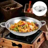 Pans Pot Work On Wok Frying Pan Korean Ramen Stainless Steel Cooking With Handle Tool