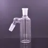 2PCS Glass Ash Catcher Bong 14mm 18mm Hookah Water Ice Catchers ThickPyrex Clear Bubbler Ashcatcher 45 90度ダブリグボン