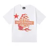 Erkek T Shirt Hellstar Gömlek Tasarımcısı Gömlek Şık klasik saf pamuklu mektup baskılı çift sokak giyim Avrupa Boyutları S-XL