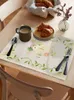 Tischsets Blumenstern Ostern Leinen Küche Esszimmer Dekor Zubehör 4/6 Stück Tischset Hitzebeständige Geschirrmatte