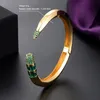 Zlxgirl mode femme couleur or bracelet de mariage bracelet bijoux coloré AAA cubique zircon punk bracelet couple bijoux cadeaux 231229