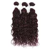 Yirubeauty Indian Raw Virgin Human Hair Extensions 99J Pure Color 10-30inch Double Wefts Deep Wave Water Wave Body Wave Straight