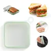 Torrada de sanduíches de utensílios de jantar Bento Bento Box Recipiente de almoço ecológico Silicone reutilizável Microwavable