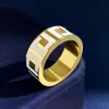 Bague de luxe pour femmes, sans boîte, goutte, noir, blanc, huile, titane, acier, Couple, anneaux 273B