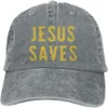 Vintage baseball cap Jesus räddar denim hattar justerbara lastbilshattar pappa mössa