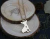 Pendentif Colliers 1PCs Mode Mignon Chihuahua Collier Métal Dessin Animé Chien Bijoux Couleurs Dorées Plaqué