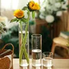 Vases 6.5x6/8/10/15/18cm Vase de fleur en verre pour centres de table Clear Cylindre Bougeoir Bougies Décoration de table