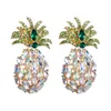 Dangle Earrings Summer Vacation Style Crystal Acrylic Rhinestone Pineapple Stud For Women