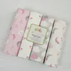 Blankets 4Pcs/Pack Cotton Supersoft Flannel Receiving Baby Blanket Swaddle Bedsheet Born 76 76CM