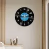 Horloges murales horloge arrière 12 "dans le sens inverse des aiguilles d'une montre pour la cuisine de la maison de bureau