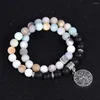 Bracelets multicouches Chakra Reiki, arbre de vie, Yoga, guérison, pierre naturelle, bijoux d'anxiété pour femmes et hommes