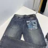 Pantalons de concepteur Shorts jogging PAAA Jeans lavés à fermeture éclair et pantalon d'accès