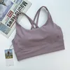 Active Underwear LL Flow Y-Shaped Back Yoga Bra with Chest Pad Soft Sports Bras Solid Color Racerback Bra Sexy Underwear