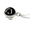 Pendant Necklaces Spherical Glass Initial Necklace Double Sided Material Name Gift For Boyfriend And Girlfriend