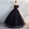 Party Dresses Black Lady Girl Women Princess Banket Prom Performance Dance Ball Dress Gown