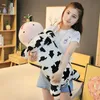 80-120 cm tamaño gigante tumbado vaca suave felpa almohada para dormir relleno lindo animal ganado juguetes de peluche encantadoras niñas regalo 231229