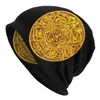 Bérets Mexique Calendrier Aztèque Bonnet Chapeaux Rue Tricot Chapeau Pour Femmes Hommes Hiver Chaud Skullies Bonnets Casquettes