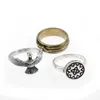 Cluster Ringen 3 stks/set Punk Grote Set Voor Man Mode-sieraden Zilver Kleur Vintage Veer Meeuwen Vogel Dier Cool Ring gift
