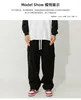 Pantalones para hombre informales de pana japonesa para otoño e invierno, ropa de trabajo holgada Vintage con diseño de puños y bolsillos plisados, 2024