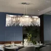 Kroonluchters Zilveren Kristallen Kroonluchter Voor Eetkamer Creatief Ontwerp Keuken Hanglamp Modern Home Decor Binnenverlichting Luxe Glans