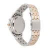 Montres-bracelets QIATKWH Montre parlante italienne Boîtier double couleur Bracelet en acier inoxydable