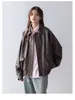 Veste en cuir Pu pour femme, belle veste à la mode, rétro américaine, Maillard, vêtements d'extérieur amples et décontractés, automne et hiver