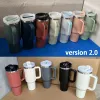 Nouvelle extincteur H2.0 tasses de gobelets en acier inoxydable de 40 oz avec couvercle de poignée en silicone et paille 2nd génération tasses de voiture