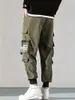 Men's Pants Summer Workwear European And American Independent Station Foreign Trade Drawstring Multi Pocket Casual