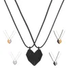 Pendant Necklaces Korean Fashion 2pcs/set Minimalist Couple Magnetic Heart Friendship Gift Summer Cadenza Para Hombre Romantic Y2k Jewelry