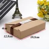 200 X White/Kraft Paper Christmas Biscuit Box DIY Gifts Display Boxes Handmade Pastry Packaging Boxes 19.5x12.5x4cm BJ