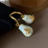 New designed Luxury planet star Ceramic gourd Earrings French Retro Colored crystal Saturnus women Ear stud Designer Jewelry TE06101