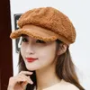 Bérets mode automne et hiver chaud en plein air décontracté dame octogonale rétro casquette chapeau casquettes pour femmes tête décor accessoire