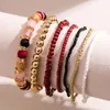 Charmarmband Bohemiska pärlor för kvinnor uttalande flerskiktsarmband set hänge stretch armband kvinnliga modesmycken gåva