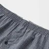 Onderbroeken Katoenen boxershorts voor heren Casual geruite elastische tailleband Herenondergoed Geweven voor thuis Los ademend