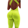 Yoga-outfits Vrouw Eendelige broek Mid-taille Sport Gym Fitness Mouwloos Slank pak Workout Jumpsuit-leggings 2024