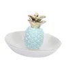 Jewelry Pouches Ceramic Pineapples Earrings Holder Dish Display Trinkets Trays