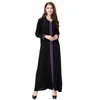 Ethnische Kleidung, lange Abaya, muslimische Kleidung, Damen-Ärmelkleid, Größe, lässig, Maxi-Druck, Jilbab-Kaftan