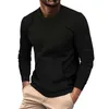 Men's T Shirts Fashion Spring And Fall Casual Long Sleeved Sleeve Shirt Men Plain Mens Tee Loose Fit Pullover Running Top