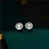 Nine's Hot Sale Real Natural Diamond 18K Solid Gold Ball Kolczyki biżuterii Women Hurtowa